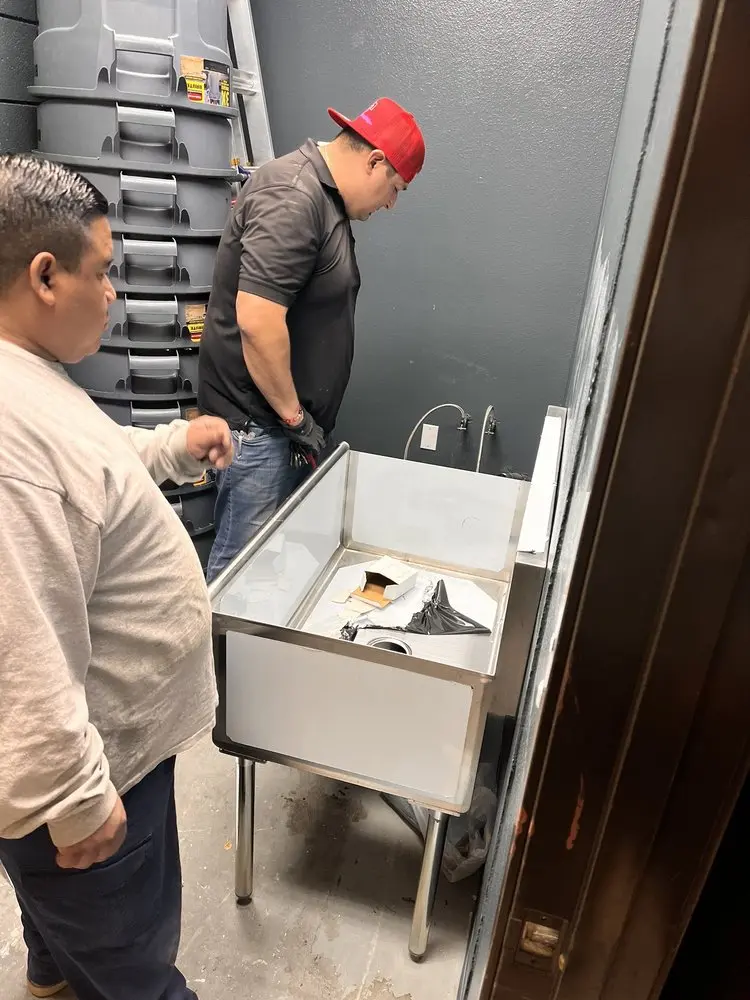 Commercial plumbing and sink installation in Portland